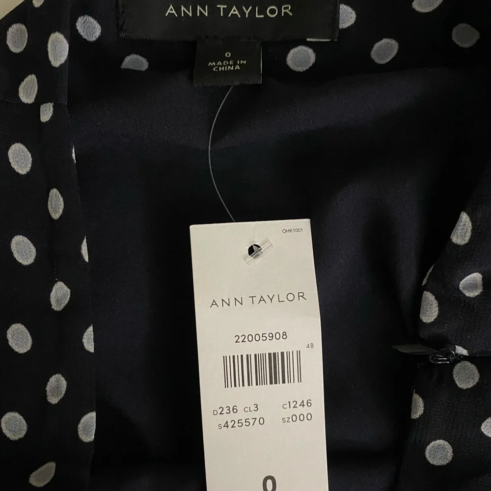Ann Taylor polka dot fringe skirt 0